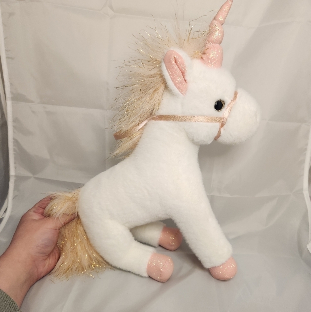 12” F.A.O Schwarz Pink Unicorn Plush Stuffed Animal - Picture 5 of 12